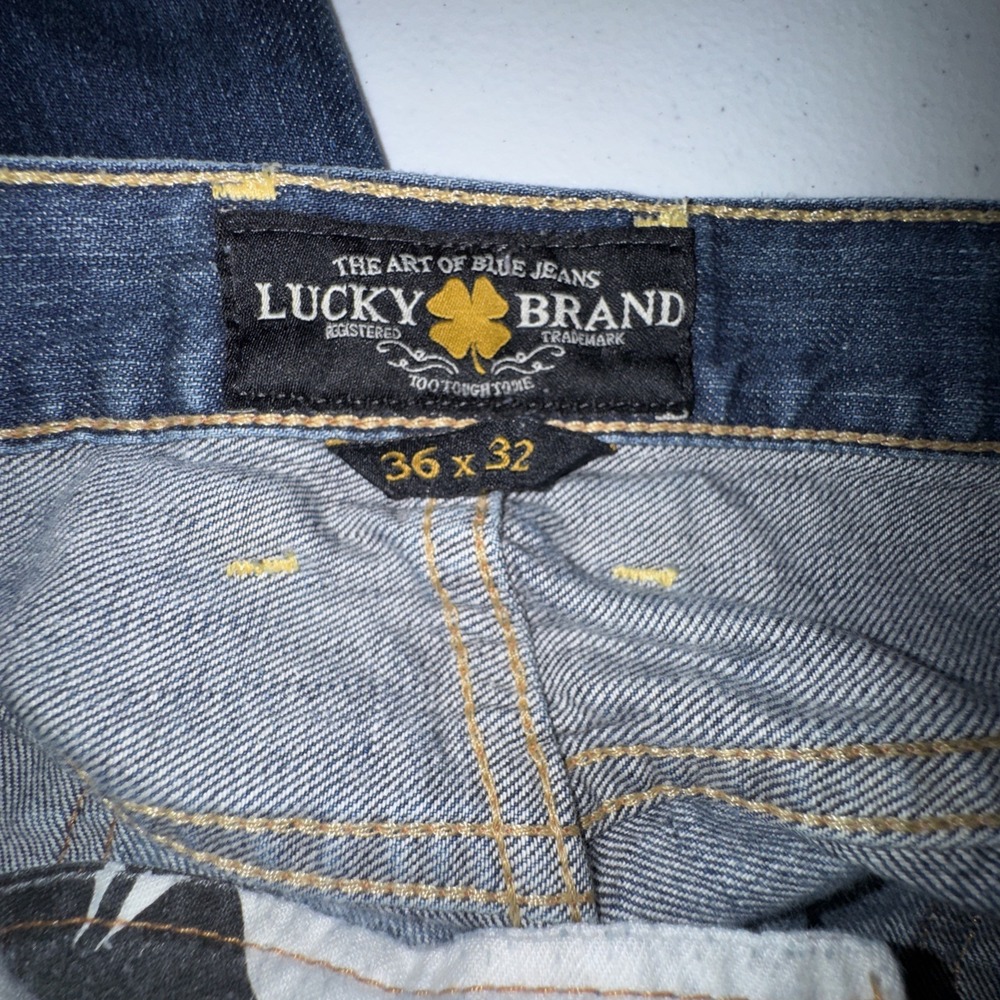 Vintage Lucky Brand Jeans Men's Size 36X32 Yin Yang LUCKY ME Y2K - Picture 4 of 16